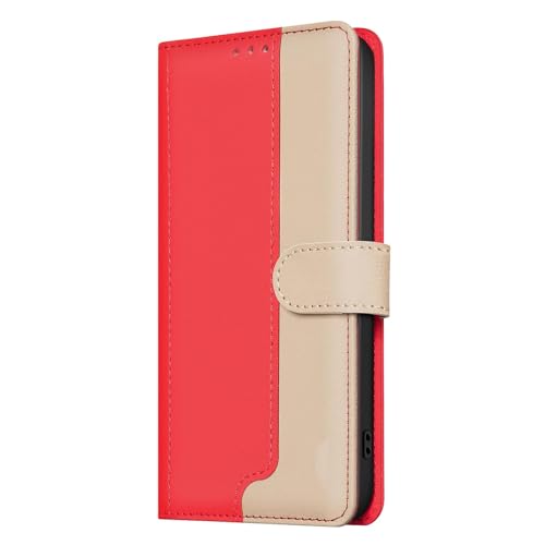Flip-Cover Für Samsung Galaxy S25/S25 Plus/S25 Ultra, Leder-Brieftaschen-Stil, Magnetverschluss, Business-Case, Weich, Stoßfest,S25 Plus,Red Flip-Cover Für Samsung Galaxy S25/S25 Plus/S25 Ultra, Leder-Brieftaschen-Stil, Magnetverschluss, Business-Case, Weich, Stoßfest,S25 Plus,Red von Generisch