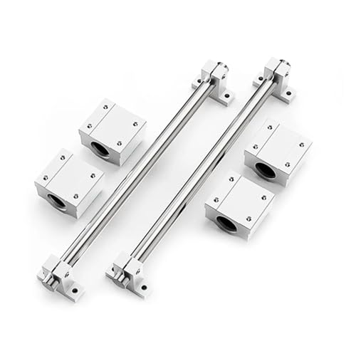Führungsschienensatz for 3D-Drucker, Länge 300–1150 mm + Linearwelle 8/10/12/16/20 mm + SK8 SC8/10/12/16/20UU/LUU + Mutterngehäuse + Gelenk CNC(SK12 SCS12UU,650mm) von Generisch