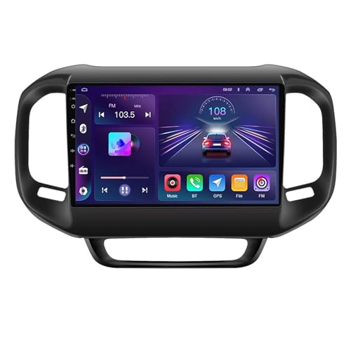 Für Fiat Toro 2017-2020 9 Zoll Touchscreen Android 12 Autoradio mit CarPlay Android Auto Unterstützung DSP FM AM DVR Mirror Link BT 5.0 HiFi RDS DAB GPS Navi Backup Kamera Lenkradsteuerung (M400S) von Generisch