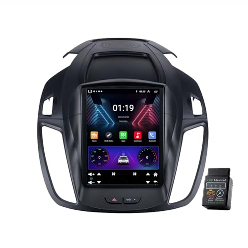 Für Ford Kuga Escape 2012-2019 8 Core 9.7" Android 12 Autoradio Mit DAB+, CarPlay, Navi GPS, HD Touchscreen, Bluetooth, WiFi, FM RDS, USB (2GB RAM+32GB ROM) von Generisch