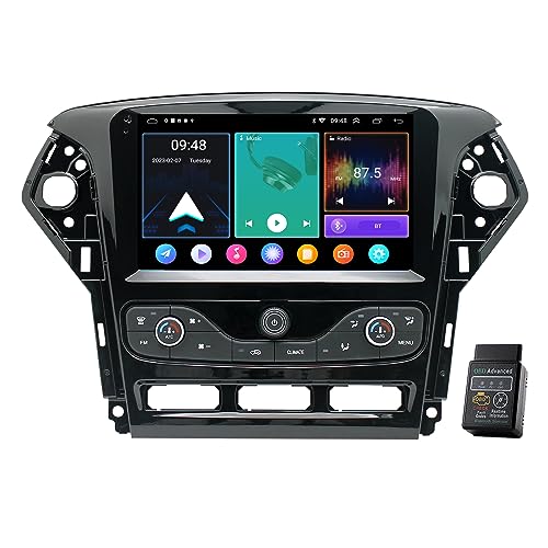 Für Ford Mondeo 2011-2013 8 Core 9" 32GB Android 12 Autoradio DAB+Radio CarPlay Navi GPS 9 Zoll HD Touchscreen Autoradio Bluetooth DAB+Radio WiFi,FM RDS Radio+Lenkradkontrolle DSP USB von Generisch