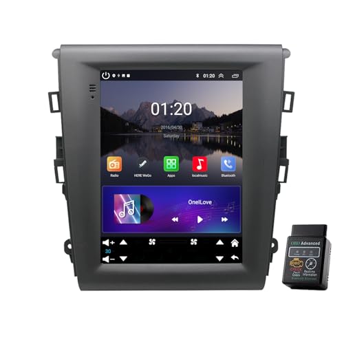 Für Ford Mondeo MK5 2013-2017 8 Core 9.7" 64GB Android 12 Autoradio DAB+Radio CarPlay Navi GPS 7 Zoll HD Touchscreen Autoradio Bluetooth DAB+Radio WiFi,FM RDS Radio USB (8GB RAM+128GB ROM) von Generisch