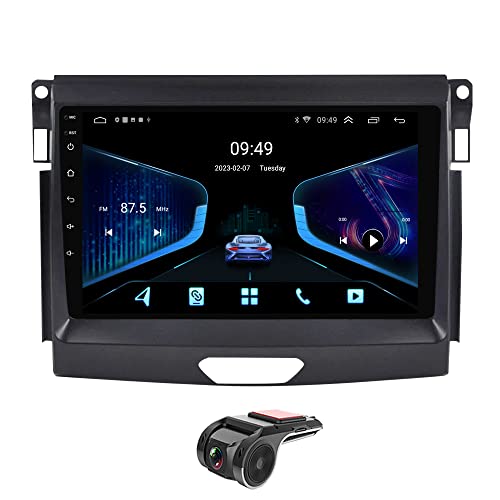 Für Ford Ranger 2015-2020 Android 11 Autoradio Navi GPS DAB+Radio 9 Zoll HD Touchscreen Autoradio Bluetooth CarPlay Navigation WiFi,Mirrorlink,FM RDS Radio,mit Rückfahrkamera+Lenkradkontrolle DSP von Generisch