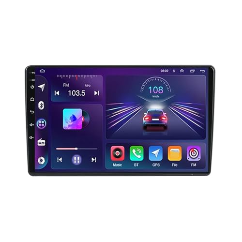 Für VW Passat B5 Android 12 Autoradio 9 Zoll HD Touchscreen mit CarPlay Android Auto Unterstützung DSP FM AM DVR Mirror Link BT 5.0 HiFi RDS DAB GPS Navi Backup Kamera Lenkradsteuerung (M100S) von Generisch