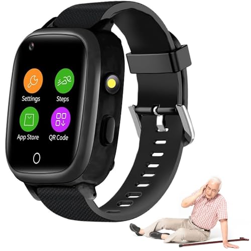 GPS-Smartwatch für ältere Menschen mit SOS-Notfalltaste, Kamera, 4G-Videoanruf, Sturzalarm, Temperaturüberwachung für Demenz, Alzheimer-Sicherheit GPS-Smartwatch für ältere Menschen mit SOS-Notfalltaste, Kamera, 4G-Videoanruf, Sturzalarm, Temperaturüberwachung für Demenz, Alzheimer-Sicherheit von Generisch