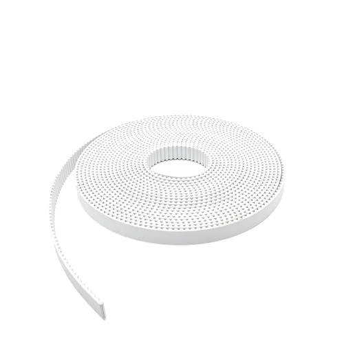 GT2 Offener Zahnriemen 2M 2GT Riemen Polyurethan mit Stahlkern for 3D-Drucker Breite 5 6 9 10 15 30mm(1 meter,PU-WHITE_6MM) von Generisch