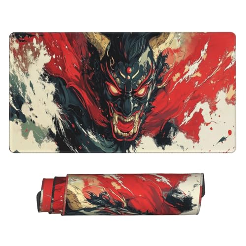 Gaming Mauspad 1000x400mm Groß Laptop Mousepad XXL - Japanischer Anime Mouse Pad mit Vernähten Kanten und Rutschfester Gummibasis - Verbessert Präzision Geschwindigkeit - für Zuhause Gaming Büro C4628 von Generisch