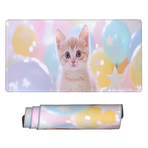 Gaming Mauspad 1000x400mm Groß Laptop Mousepad XXL - Süße Katze Mouse Pad mit Vernähten Kanten und Rutschfester Gummibasis - Verbessert Präzision Geschwindigkeit - für Zuhause Gaming Büro C6528 Gaming Mauspad 1000x400mm Groß Laptop Mousepad XXL - Süße Katze Mouse Pad mit Vernähten Kanten und Rutschfester Gummibasis - Verbessert Präzision Geschwindigkeit - für Zuhause Gaming Büro C6528 von Generisch