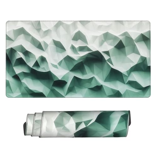 Gaming Mauspad 1000x600 mm, Großes Mousepad XXL Grüne Linien, Laptop Mouse Mat mit Vernähte Kanten und Rutschfester Gummibasis, Verbessert Präzision und Geschwindigkeit, für Gaming, Büro P5466 von Generisch
