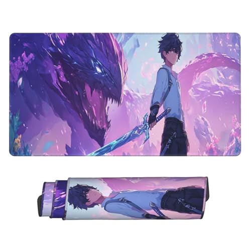 Gaming Mauspad 1200x400mm Groß Laptop Mousepad XXL - Japanischer Junge Mouse Pad mit Vernähten Kanten und Rutschfester Gummibasis - Verbessert Präzision Geschwindigkeit - für Zuhause Gaming Büro C5807 von Generisch