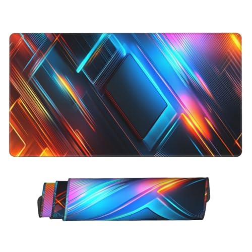 Gaming Mauspad 1500x600mm Groß Laptop Mousepad XXL - Bunte Kunst Mouse Pad mit Vernähten Kanten und Rutschfester Gummibasis - Verbessert Präzision Geschwindigkeit - für Zuhause Gaming Büro C3912 von Generisch