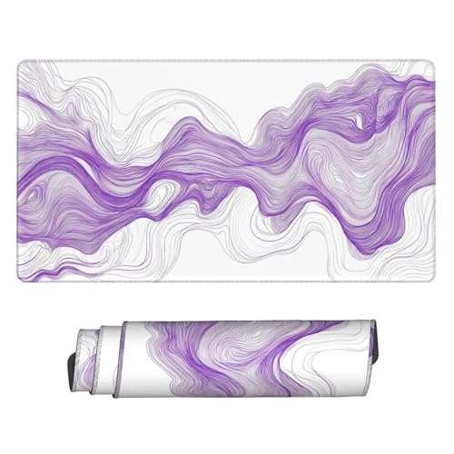 Gaming Mauspad 1600x800 mm, Großes Mousepad XXL Lila Linien, Laptop Mouse Mat mit Vernähte Kanten und Rutschfester Gummibasis, Verbessert Präzision und Geschwindigkeit, für Gaming, Büro, Zuhause P6498 Gaming Mauspad 1600x800 mm, Großes Mousepad XXL Lila Linien, Laptop Mouse Mat mit Vernähte Kanten und Rutschfester Gummibasis, Verbessert Präzision und Geschwindigkeit, für Gaming, Büro, Zuhause P6498 von Generisch