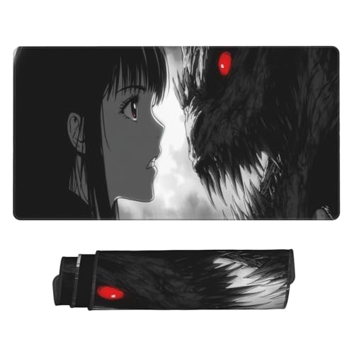 Gaming Mauspad 1600x800mm Groß Laptop Mousepad XXL - Japanisches Mädchen Mouse Pad mit Vernähten Kanten und Rutschfester Gummibasis - Verbessert Präzision Geschwindigkeit - für Gaming Büro C3268 von Generisch
