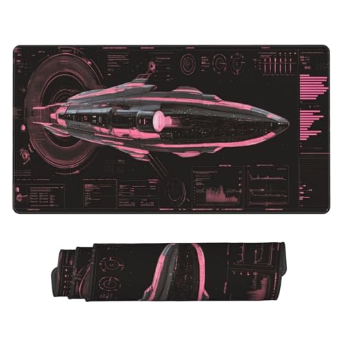 Gaming Mauspad 1600x800mm Groß Laptop Mousepad XXL - Schwarze Kunst Mouse Pad mit Vernähten Kanten und Rutschfester Gummibasis - Verbessert Präzision Geschwindigkeit - für Zuhause Gaming Büro C5206 von Generisch
