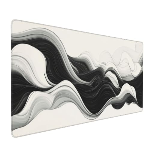 Gaming Mauspad 500x250mm, Weiß Mauspad XXL, Großes Mousepad Gaming mit Vernähten Kanten und rutschfeste Gummibasis, Verbessert Präzision und Geschwindigkeit, für PC/Gamer/Büro P192 von Generisch