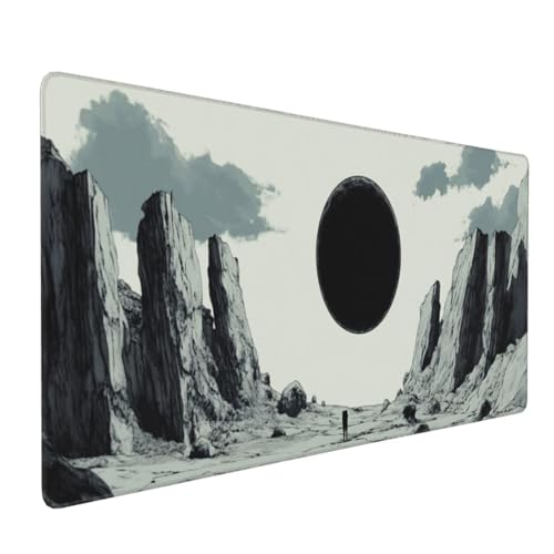 Gaming Mauspad 600x300mm, Schwarzer Berg Mauspad XXL, Großes Mousepad Gaming mit Vernähten Kanten und rutschfeste Gummibasis, Verbessert Präzision und Geschwindigkeit, für PC/Gamer/Büro P3480 Gaming Mauspad 600x300mm, Schwarzer Berg Mauspad XXL, Großes Mousepad Gaming mit Vernähten Kanten und rutschfeste Gummibasis, Verbessert Präzision und Geschwindigkeit, für PC/Gamer/Büro P3480 von Generisch