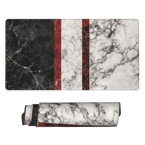 Gaming Mauspad 900x300 mm, Großes Mousepad XXL Schwarze Kunst, Laptop Mouse Mat mit Vernähte Kanten und Rutschfester Gummibasis, Verbessert Präzision und Geschwindigkeit, für Gaming, Büro P5158 von Generisch
