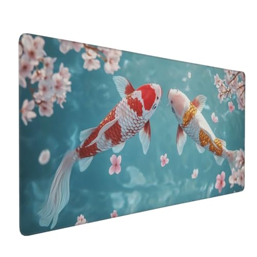 Gaming Mauspad XXL, 1000x400x3mm Mousepad Groß,Schreibtischunterlage mit Wasserdicht und Rutschfester Gummibasis, Desk Mat für Tastatur, Laptop Verbessert Präzision und Geschwindigkei Goldfisch J-10 Gaming Mauspad XXL, 1000x400x3mm Mousepad Groß,Schreibtischunterlage mit Wasserdicht und Rutschfester Gummibasis, Desk Mat für Tastatur, Laptop Verbessert Präzision und Geschwindigkei Goldfisch J-10 von Generisch