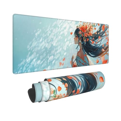 Gaming Mauspad XXL 1000x500mm Mousepad Groß Anime-Mädchen Mauspads Gaming mit Vernähte Kanten und rutschfeste Gummibasis, Verbessert Präzision und Geschwindigkei, für PC/Laptop/Computer/Büro, P1362 Gaming Mauspad XXL 1000x500mm Mousepad Groß Anime-Mädchen Mauspads Gaming mit Vernähte Kanten und rutschfeste Gummibasis, Verbessert Präzision und Geschwindigkei, für PC/Laptop/Computer/Büro, P1362 von Generisch
