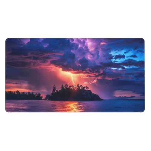 Gaming Mauspad XXL 1600x800x4mm Großes Mousepad mit Ernähten Kanten, Wasserdicht und Rutschfest Tastatur Matte, Verbessert Präzision und Geschwindigkeit, für Büro, PC, Laptop Pad Lila Blitzwolke Y6821 Gaming Mauspad XXL 1600x800x4mm Großes Mousepad mit Ernähten Kanten, Wasserdicht und Rutschfest Tastatur Matte, Verbessert Präzision und Geschwindigkeit, für Büro, PC, Laptop Pad Lila Blitzwolke Y6821 von Generisch