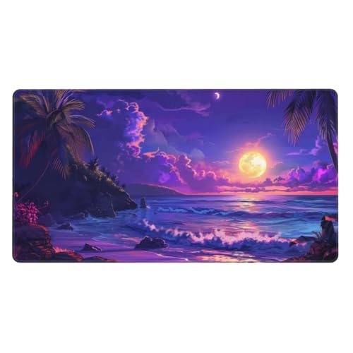 Gaming Mauspad XXL 1600x800x4mm Großes Mousepad mit Ernähten Kanten, Wasserdicht und rutschfest Tastatur Matte, Verbessert Präzision und Geschwindigkeit, für Büro, PC, Laptop Pad Lila Meer Y6345 Gaming Mauspad XXL 1600x800x4mm Großes Mousepad mit Ernähten Kanten, Wasserdicht und rutschfest Tastatur Matte, Verbessert Präzision und Geschwindigkeit, für Büro, PC, Laptop Pad Lila Meer Y6345 von Generisch