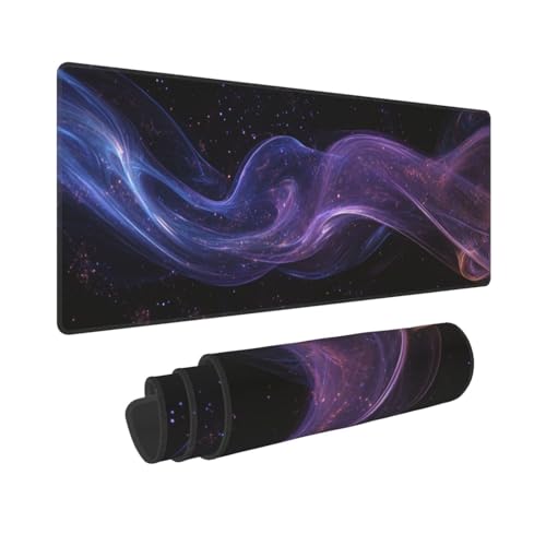 Gaming Mauspad XXL 600x400mm Mousepad Groß Lila Linien Mauspads Gaming mit Vernähte Kanten und rutschfeste Gummibasis, Verbessert Präzision und Geschwindigkei, für PC/Laptop/Computer/Büro, P672 von Generisch