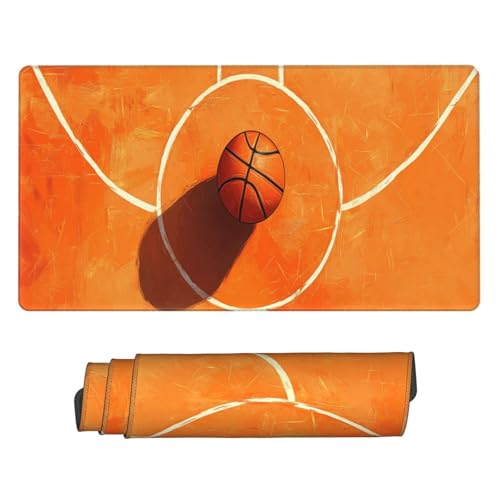 Gaming Mauspad XXL Große Erweiterter Mousepad 1500x600mm, Basketball Mauspad, mit Vernähte Kanten und rutschfeste Gummibasis Mouse Pad Verbessert Präzision und Geschwindigkei, für Home Office C4045 Gaming Mauspad XXL Große Erweiterter Mousepad 1500x600mm, Basketball Mauspad, mit Vernähte Kanten und rutschfeste Gummibasis Mouse Pad Verbessert Präzision und Geschwindigkei, für Home Office C4045 von Generisch