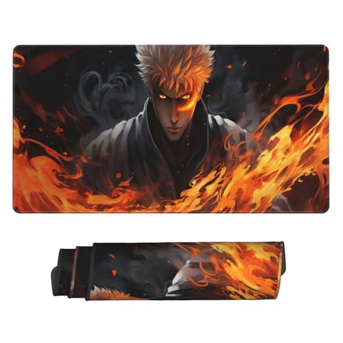 Gaming Mauspad XXL Große Erweiterter Mousepad 500x250mm, Anime Man Mauspad, mit Vernähte Kanten und rutschfeste Gummibasis Mouse Pad Verbessert Präzision und Geschwindigkei, für Home Office C4296 von Generisch