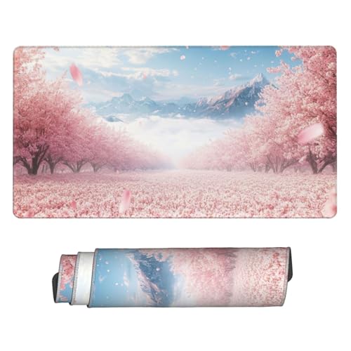 Gaming Mauspad XXL Große Erweiterter Mousepad 500x250mm, Rosa Baum Mauspad, mit Vernähte Kanten und rutschfeste Gummibasis Mouse Pad Verbessert Präzision und Geschwindigkei, für Home Office C7450 Gaming Mauspad XXL Große Erweiterter Mousepad 500x250mm, Rosa Baum Mauspad, mit Vernähte Kanten und rutschfeste Gummibasis Mouse Pad Verbessert Präzision und Geschwindigkei, für Home Office C7450 von Generisch