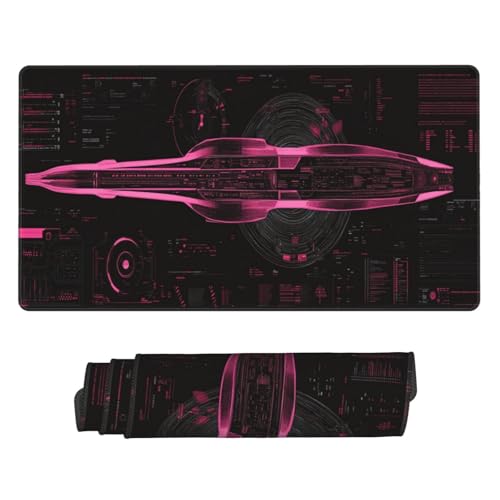Gaming Mauspad XXL Große Erweiterter Mousepad 600x300mm, Rosa Kunst Mauspad, mit Vernähte Kanten und rutschfeste Gummibasis Mouse Pad Verbessert Präzision und Geschwindigkei, für Home Office C5209 von Generisch