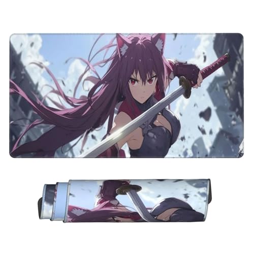 Gaming Mauspad XXL Große Erweiterter Mousepad 600x400mm, Anime-Mädchen Mauspad, mit Vernähte Kanten und rutschfeste Gummibasis Mouse Pad Verbessert Präzision und Geschwindigkei, für Home Office C6961 von Generisch