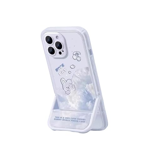 Geeignet für verschiedene Modelle von Apple iPhone Handyhüllen mit unsichtbaren Halterungen. (Cloud Bunny) Vertikaler Bildschirm+Objektivschutz, iPhone 13 Pro Max) von Generisch