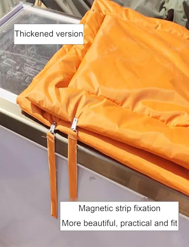 Gefrierschrank-Isolierabdeckung, wasserdichte Kühlschrank-Staubabdeckung, schützt vor Sonne und Regen, magnetische Gefrierschrankabdeckung(Orange,100x70cm/39.4x27.6in) von Generisch