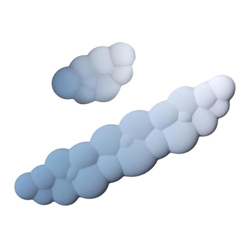 Generic Cloud Armlehne Tastatur - Bequeme Memory Foam Handgelenkauflage - Niedliche Tastaturauflage, Ergonomische Memory Foam Tastaturauflage, Rutschfeste Handflächenstütze für Computer, Arbeitsplatz, von Generisch
