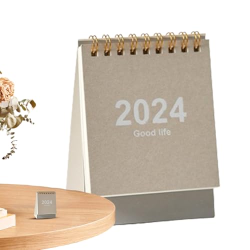 Generic -Kalender Desktop-Kalender, kleiner Stehtischkalender 2024, tragbare Desktop-Dekoration, Doppeldrahtbindungskalender für Schüler, Lehrer von Generisch