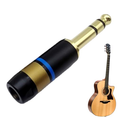 Generico Plug Audio, Adapter A für 6,35 mm Lautsprecher - 6,35 mm Stereo-Klinken-Adapter auf zwei Audio-Stecker, Vielseitiger Stereo-Adapter für Mikrofon Kopfhörer von Generisch