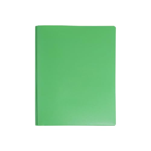 Generisch 1 Ordner mit und Zinken, 2, 3 Zinken, Ordner mit Visitenkartenhalter, Kunststoff, robuste Aktenordner für Dokumente, Büro, Schule, Briefgröße, 6 leuchtende Farben (Green, One Size) von Generisch