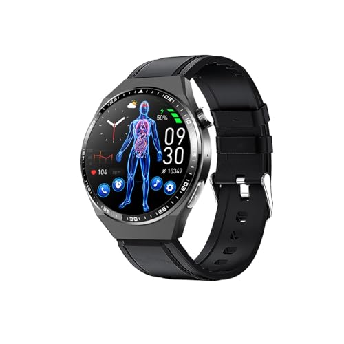 Generisch 2025 Fitnessuhr Herren - 𝐁𝐥𝐮𝐭𝐳𝐮𝐜𝐤𝐞𝐫𝐦𝐞𝐬𝐬𝐮𝐧𝐠 1.55" Uhr Blutdruckmessung Damen Schrittzähler Anrufe Annehmen Und Tätigen Für Android Und IOS F8000524,BlackLeather von Generisch
