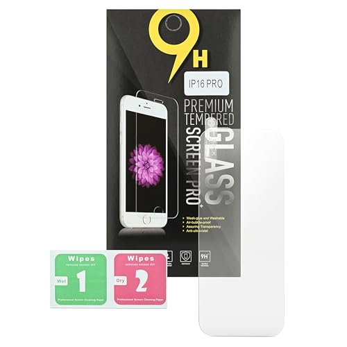 Generisch 2x Display-Schutzglas, Premium Glass,Schutzfolie für iPhone 16, iPhone 16 Pro, iPhone 16 Pro Max, Frei von Kratzern, 9H Härte, Anti-Fingerprint. (Iphone 16 Pro) von Generisch