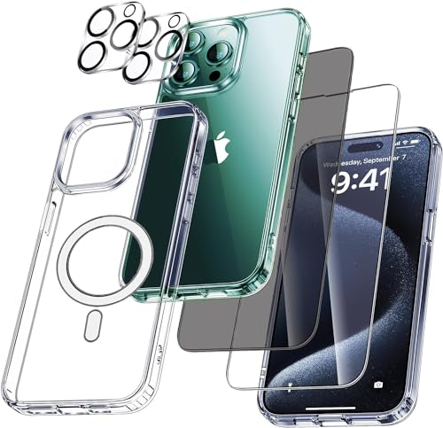 Generisch 5 in 1 iPhone 15 & 14 Handy Hülle, Schutzfolie, Kamera Schutz (iPhone 14 Pro Max (6.7 Zoll)) von Generisch