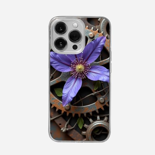 Generisch Cell Phone Case for iPhone 16, Blue-Purple Clematis Style Generisch Cell Phone Case for iPhone 16, Blue-Purple Clematis Style von Generisch