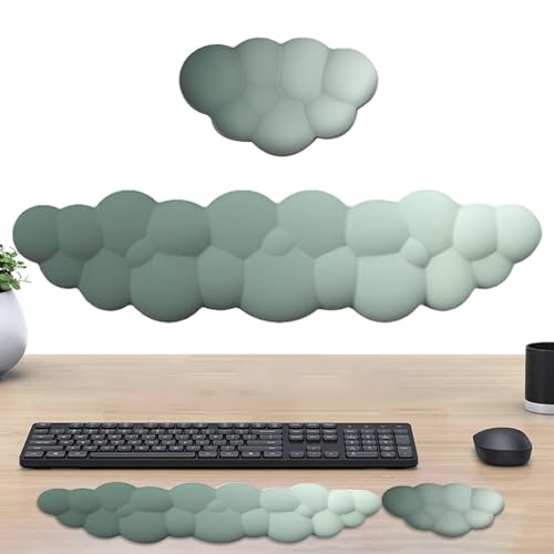 Generisch Cloud-Handgelenkauflage, Cloud-Armauflage-Tastatur - 2 Stück Cloud-Handballenauflage,Niedliche Tastaturauflage, ergonomische Tastaturauflage aus Memory-Schaum, rutschfeste Handballenauflage von Generisch