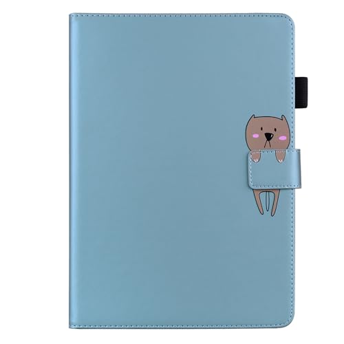 Generisch DayQiQiPu Hülle für Amazon Fire HD 8/HD 8 Plus (12th/10th Gen, 2022/2020/2024) Tablet Cover PU-Leder Cartoon Hund Magnetverschluss Schutzcover mit Kartenfächern & Ständerfunktion Blau von Generisch