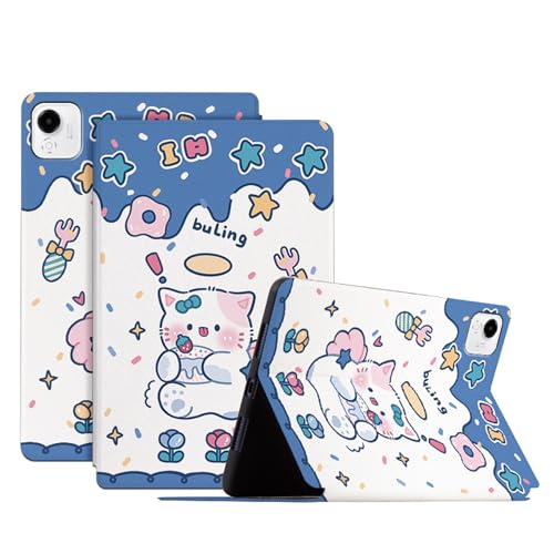 Generisch DayQiQiPu Hülle für Honor Pad X9 Pro/Honor Pad X9a 11,5 Zoll PU Leder Niedliche Tiermuster Serie Flip Stand Ultradünne Tablet Hülle mit Auto Schlaf/Aufwach Schutzhülle, 01 von Generisch