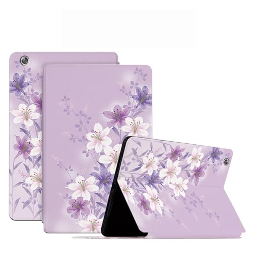 Generisch DayQiQiPu Hülle für Huawei MediaPad M2 8,0 Zoll M2-802W/M2-801W/M2-803L PU Leder Blumen Blossom Seriess Muster Flip Ultradünne Tablet Hülle mit Auto Schlaf/Aufwach Schutzhülle-03 von Generisch