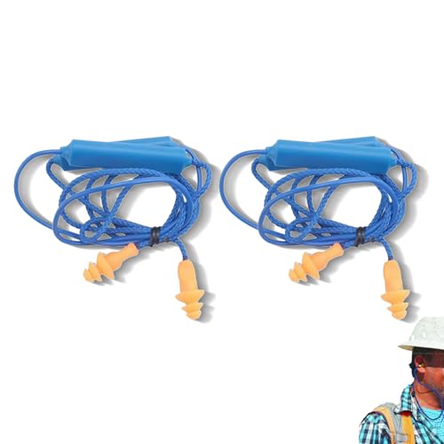 Generisch Earphone Ear Plugs for Work, Ear Plugs Earphone Headphones, Neckband Headphones Soft and Comfortable, for Construction Sites, Noisy Places (Blue*2) von Generisch