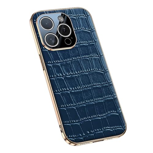 Generisch Echtlederhülle für iPhone 16/16 Pro/16 Pro Max, schlanke Luxus-Business-Hülle mit Krokodilmuster und galvanisierter All-Inclusive-Hülle Generisch Echtlederhülle für iPhone 16/16 Pro/16 Pro Max, schlanke Luxus-Business-Hülle mit Krokodilmuster und galvanisierter All-Inclusive-Hülle von Generisch