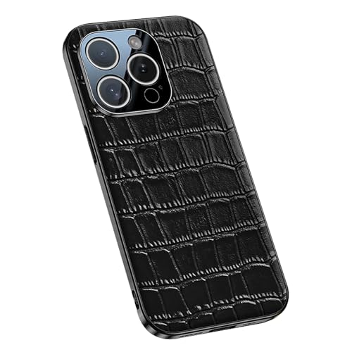 Generisch Echtlederhülle für iPhone 16/16 Pro/16 Pro Max, schlanke Luxus-Business-Hülle mit Krokodilmuster und galvanisierter All-Inclusive-Hülle Generisch Echtlederhülle für iPhone 16/16 Pro/16 Pro Max, schlanke Luxus-Business-Hülle mit Krokodilmuster und galvanisierter All-Inclusive-Hülle von Generisch