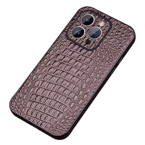 Generisch Echtlederhülle für iPhone 16/16 plus/16 pro/16 pro max, schlanke Businesshülle mit Krokodilmuster und vollflächiger Linsenschutzabdeckung Generisch Echtlederhülle für iPhone 16/16 plus/16 pro/16 pro max, schlanke Businesshülle mit Krokodilmuster und vollflächiger Linsenschutzabdeckung von Generisch