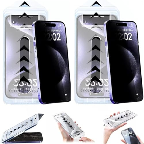 Generisch Evo Tech for IPhone Invisible Artifact Screen Protector, Evotech Protection Ecran, HD Anti-Peep Privacy Screen Protector for IPhone 16 15 14 13 12 11 Pro Max (2 Privacy,for iphone13pro) von Generisch